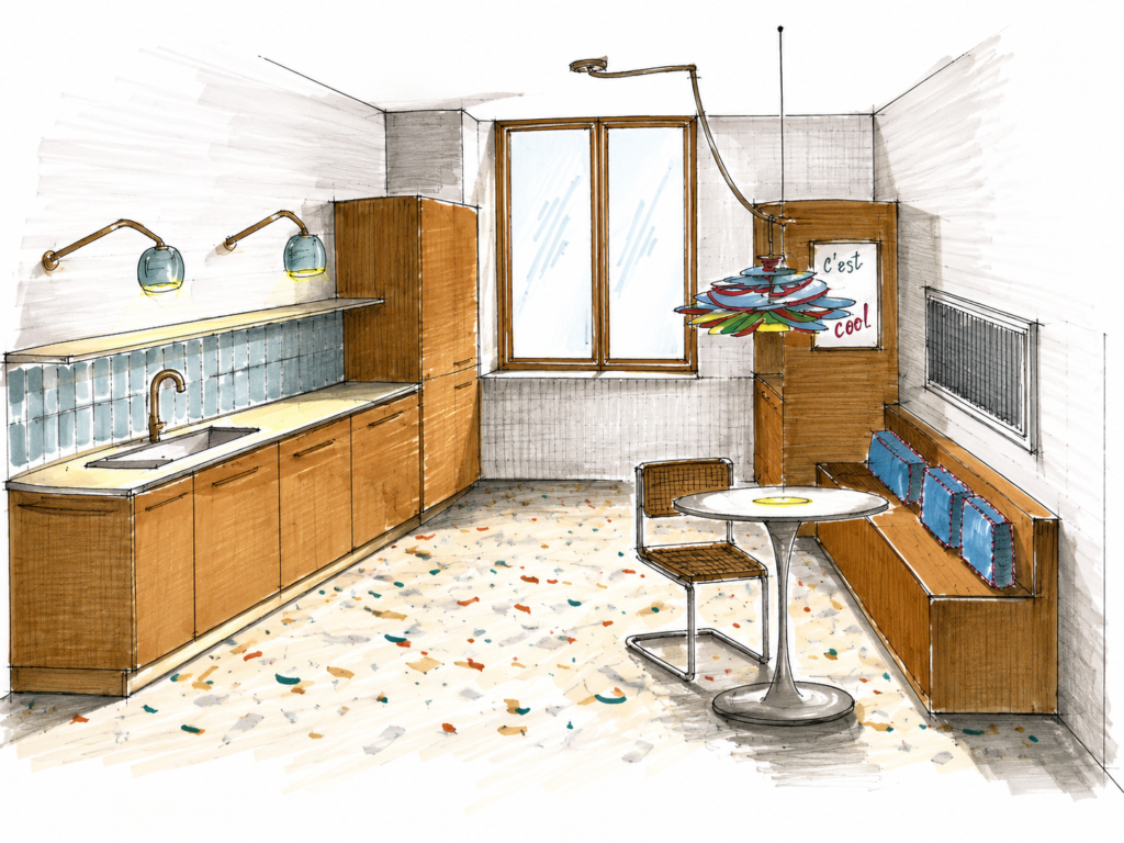 Opening up a 1970s kitchen detail 1