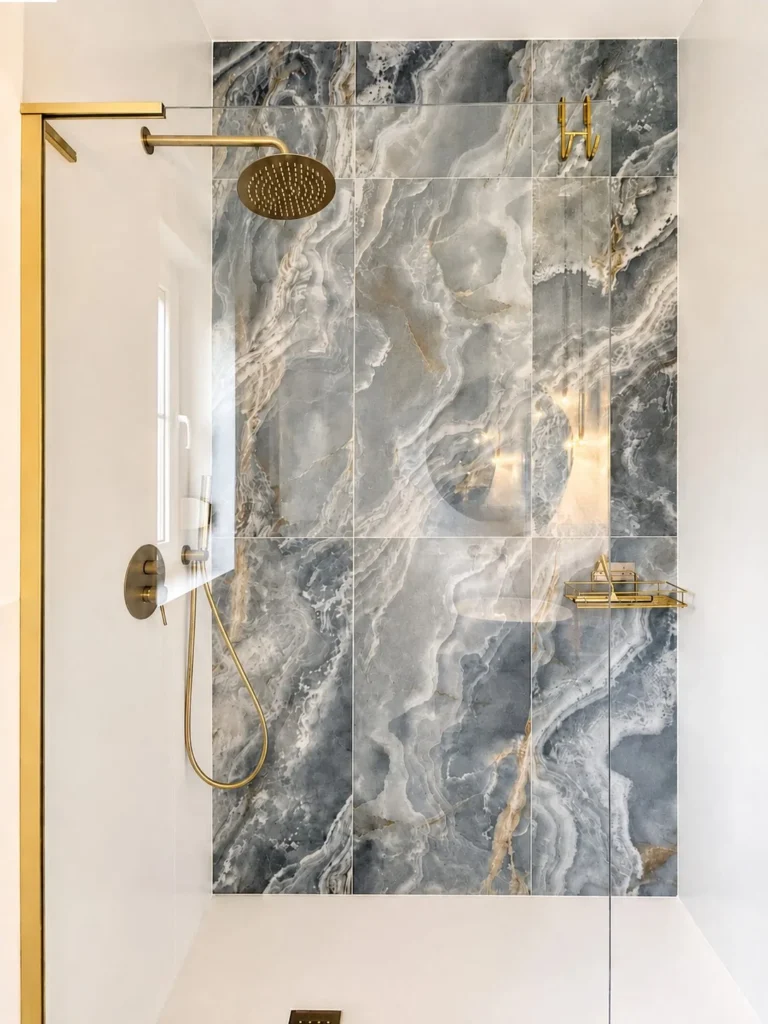 Ocean blue bathroom detail 3
